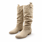 Violette | Bottes hautes d’hiver à talon bas et zip
