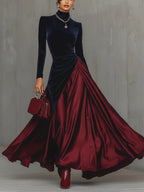 Lucrèce | Robe longue bicolore