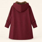 Évelyne | Manteau chaud à capuche, doublure sherpa douce