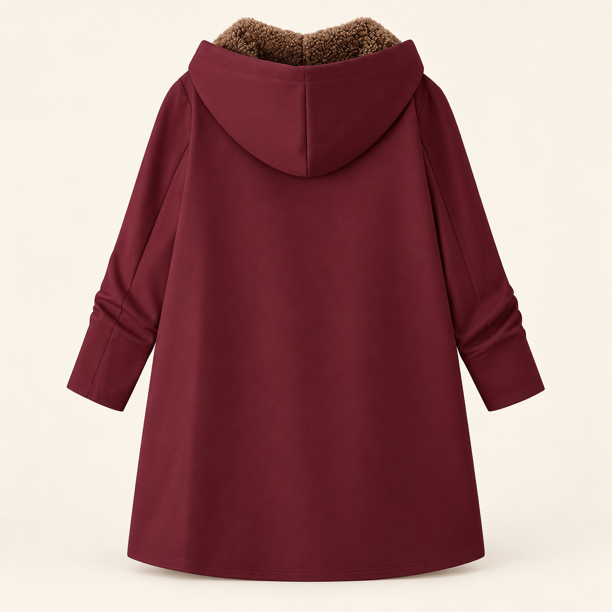Évelyne | Manteau chaud à capuche, doublure sherpa douce