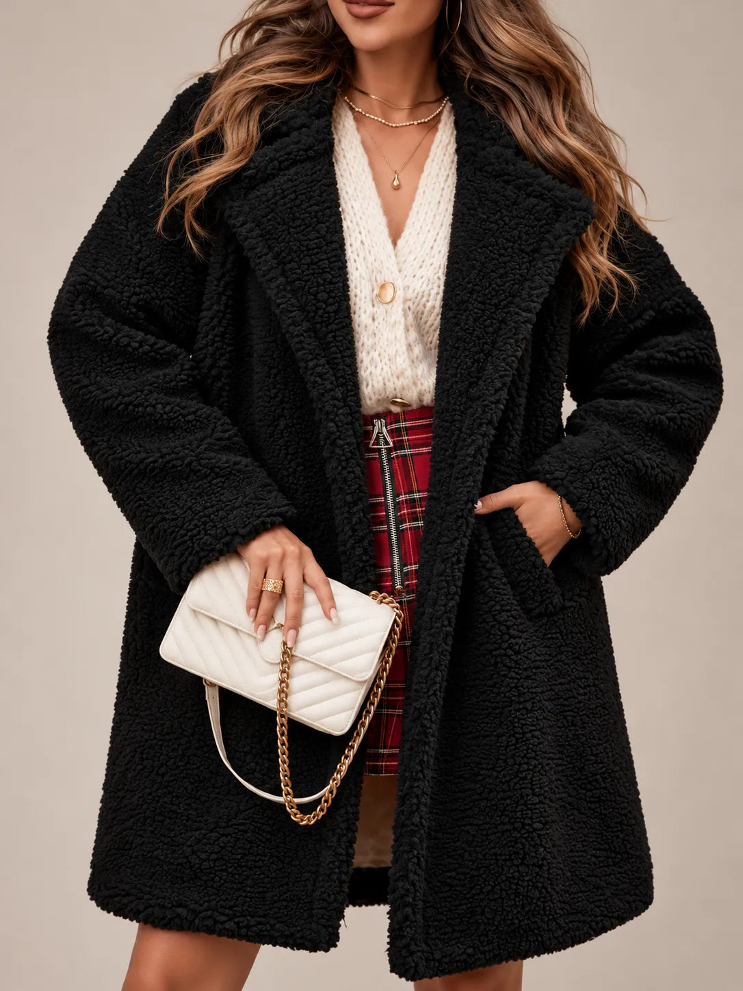 Célestine | Manteau doux en polaire teddy