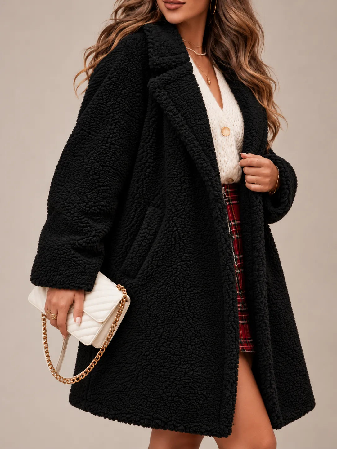 Célestine | Manteau doux en polaire teddy