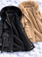 Éloïse | Parka cintrée déperlante pour femme avec doublure sherpa