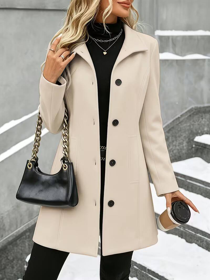 Éline™ | Manteau confortable à col montant