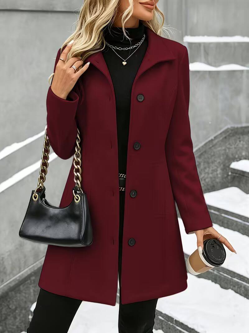 Éline™ | Manteau confortable à col montant