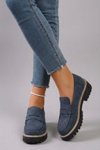 Colette | Mocassins à plateforme style écolière