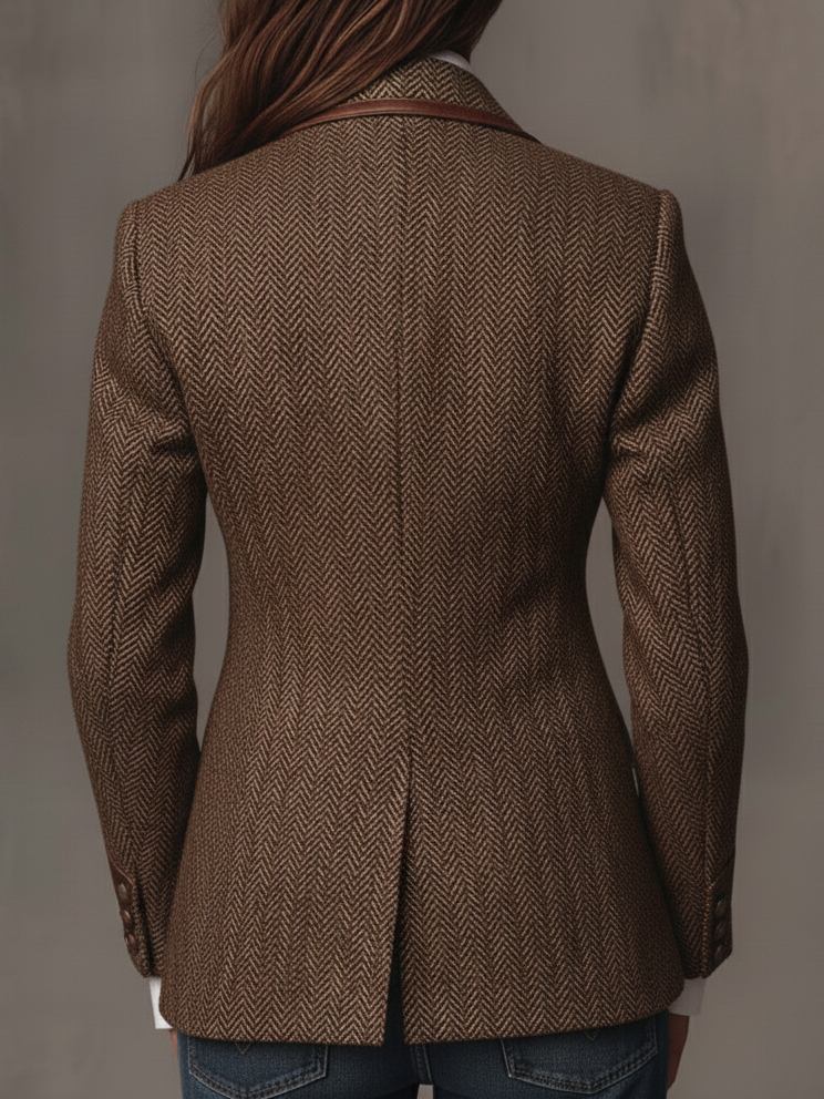 Capucine | Blazer à empiècements motif chevrons