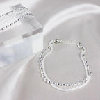 Célestine - Set de bracelets argentés élégants avec zircons