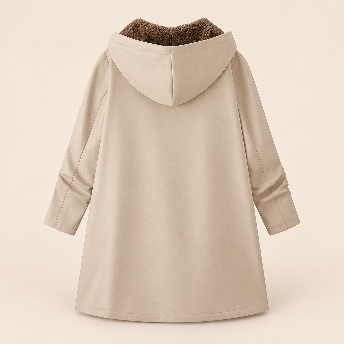 Évelyne | Manteau chaud à capuche, doublure sherpa douce