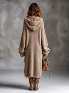 Ludivine | Robe oversize à capuche en maille douce