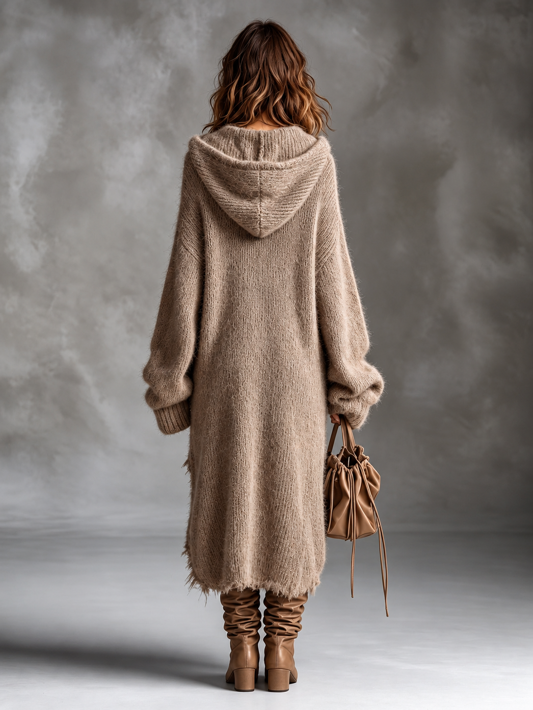 Ludivine | Robe oversize à capuche en maille douce