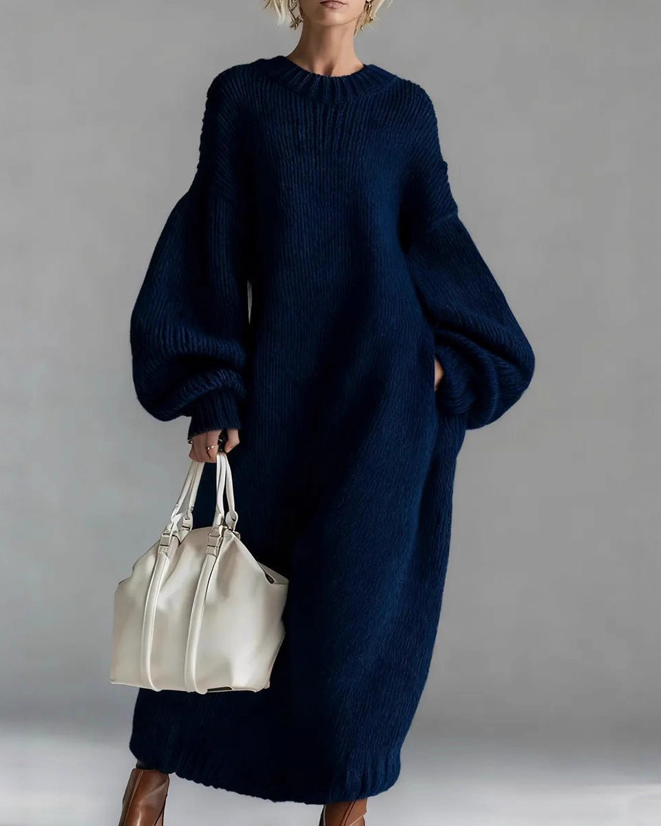 Ysaline | Élégante robe longue en maille.