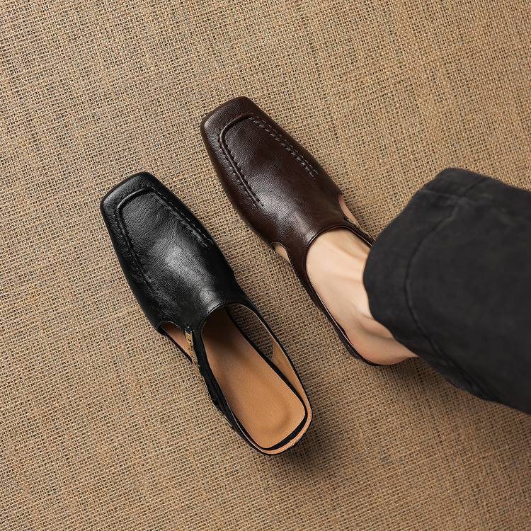 Jacinthe | Mules en cuir véritable