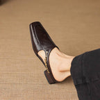 Jacinthe | Mules en cuir véritable