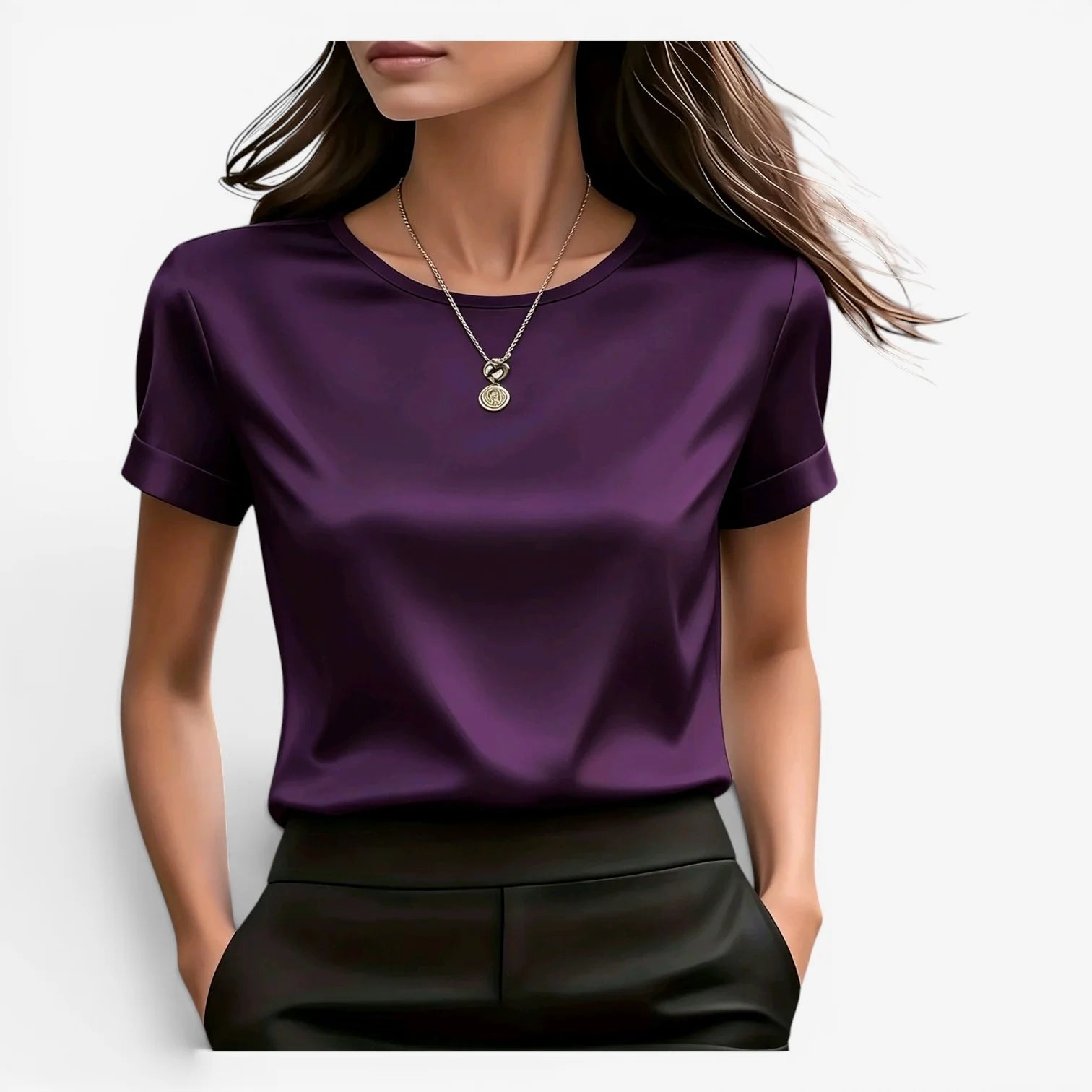 Adriana | Camiseta elegante de satén