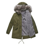 Philomène | Parka d'hiver à capuche bordée de fausse fourrure