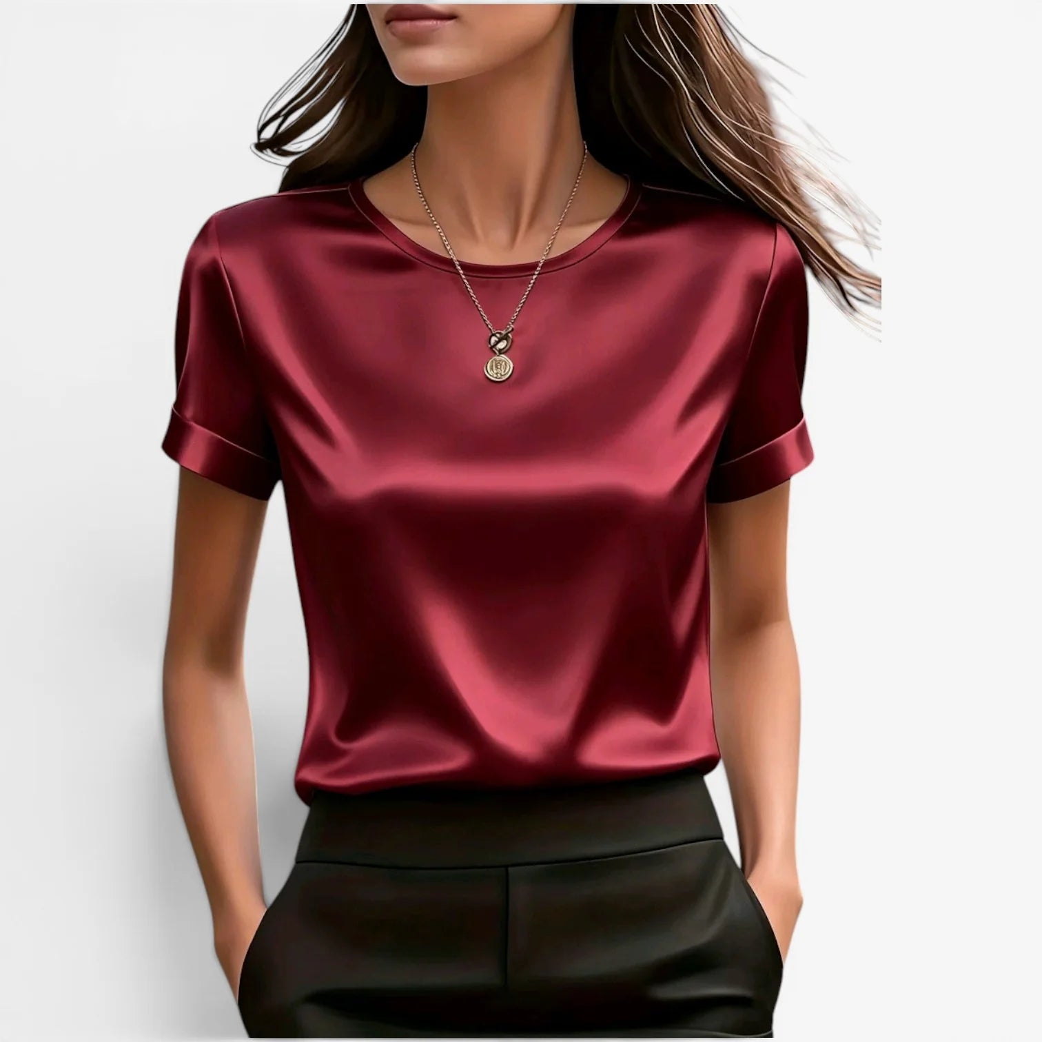 Adriana | Camiseta elegante de satén