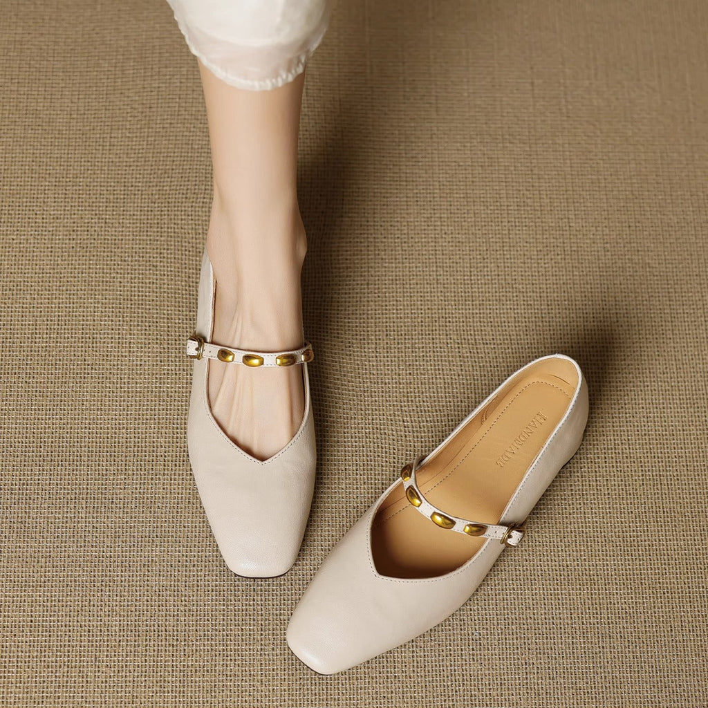 Armelle | Ballerines en cuir véritable