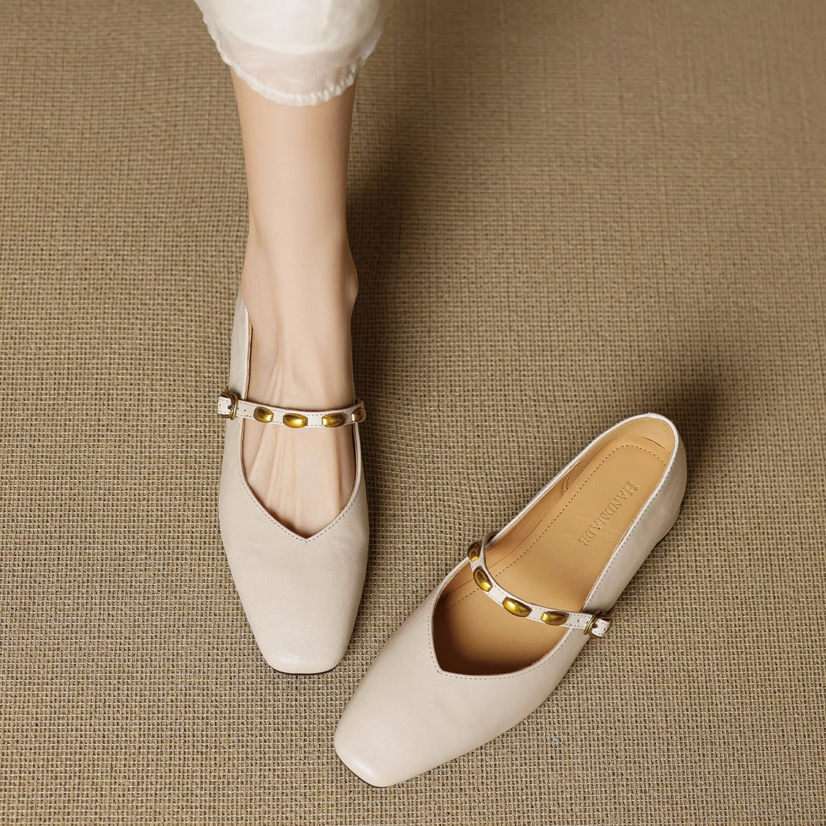 Armelle | Ballerines en cuir véritable