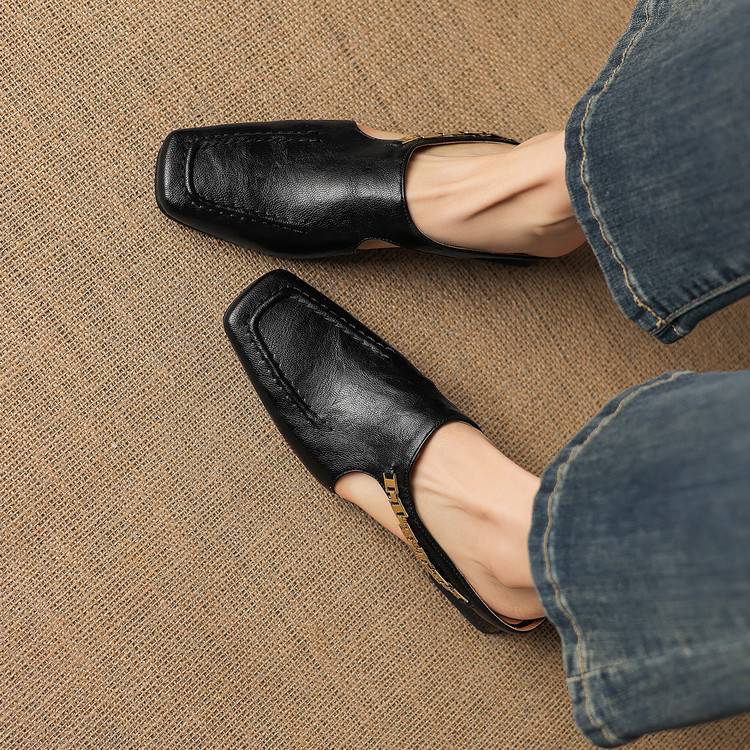 Jacinthe | Mules en cuir véritable