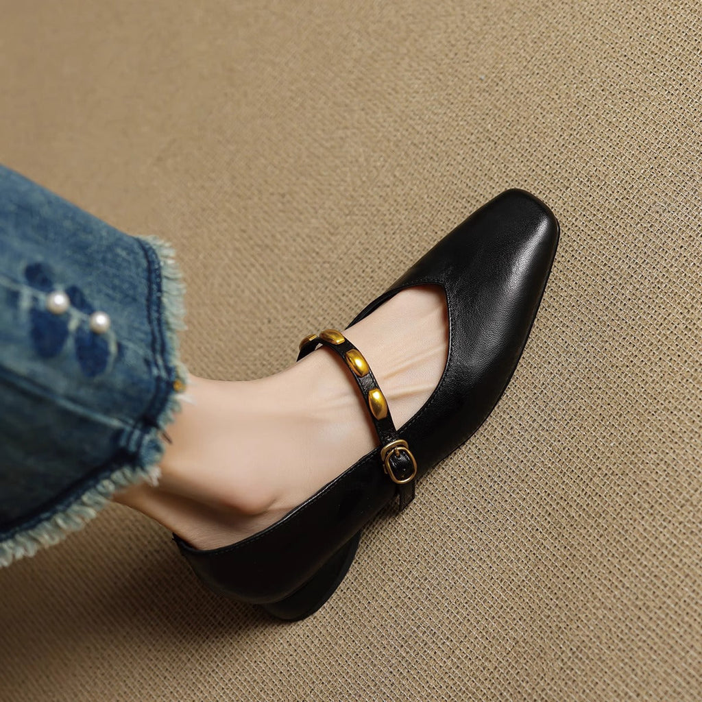 Armelle | Ballerines en cuir véritable