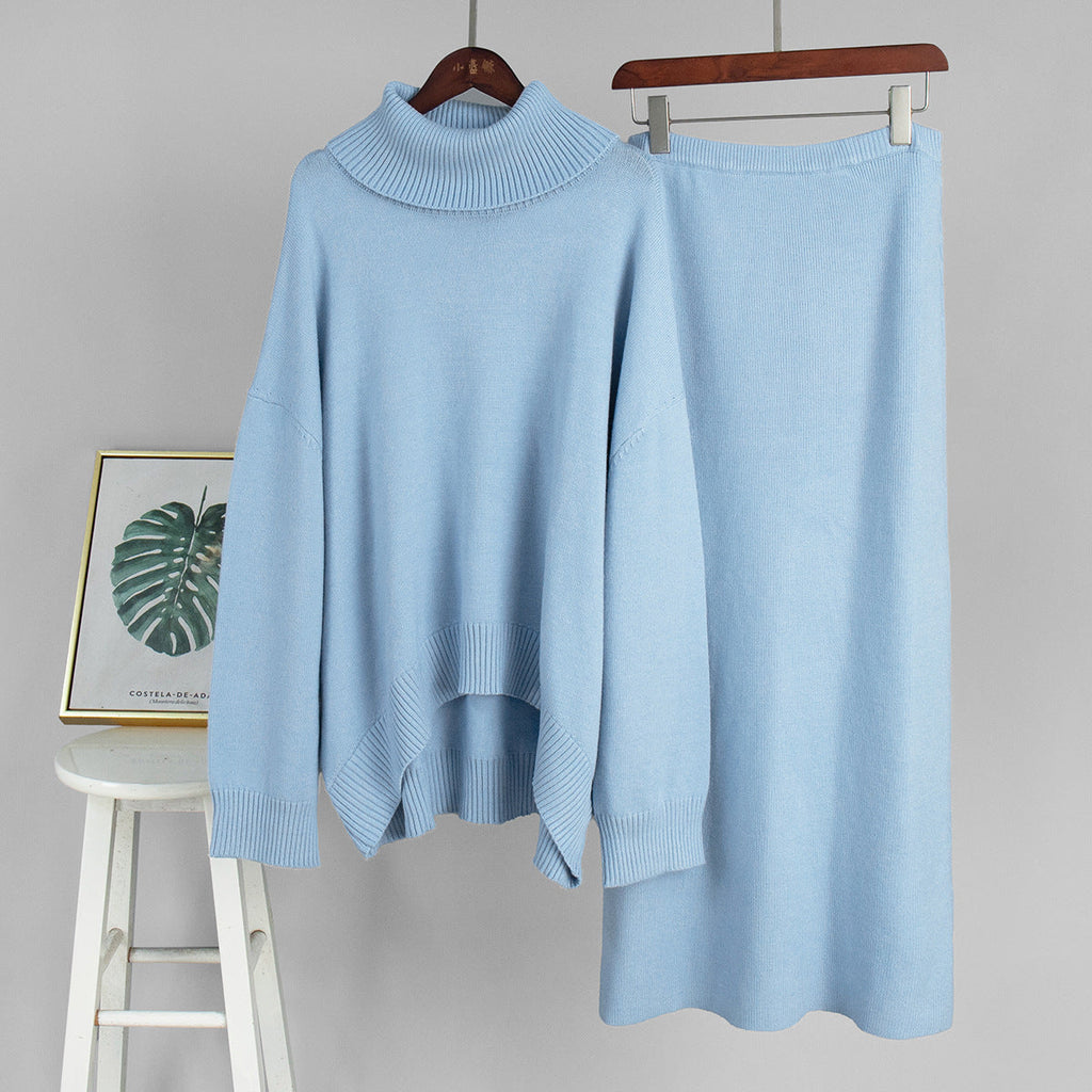 Estelle | Élégant ensemble deux pièces pull et jupe longue