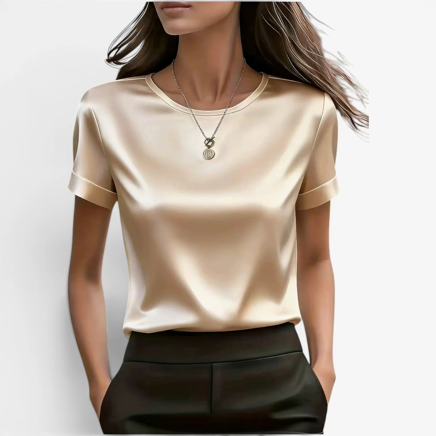 Adriana | Camiseta elegante de satén