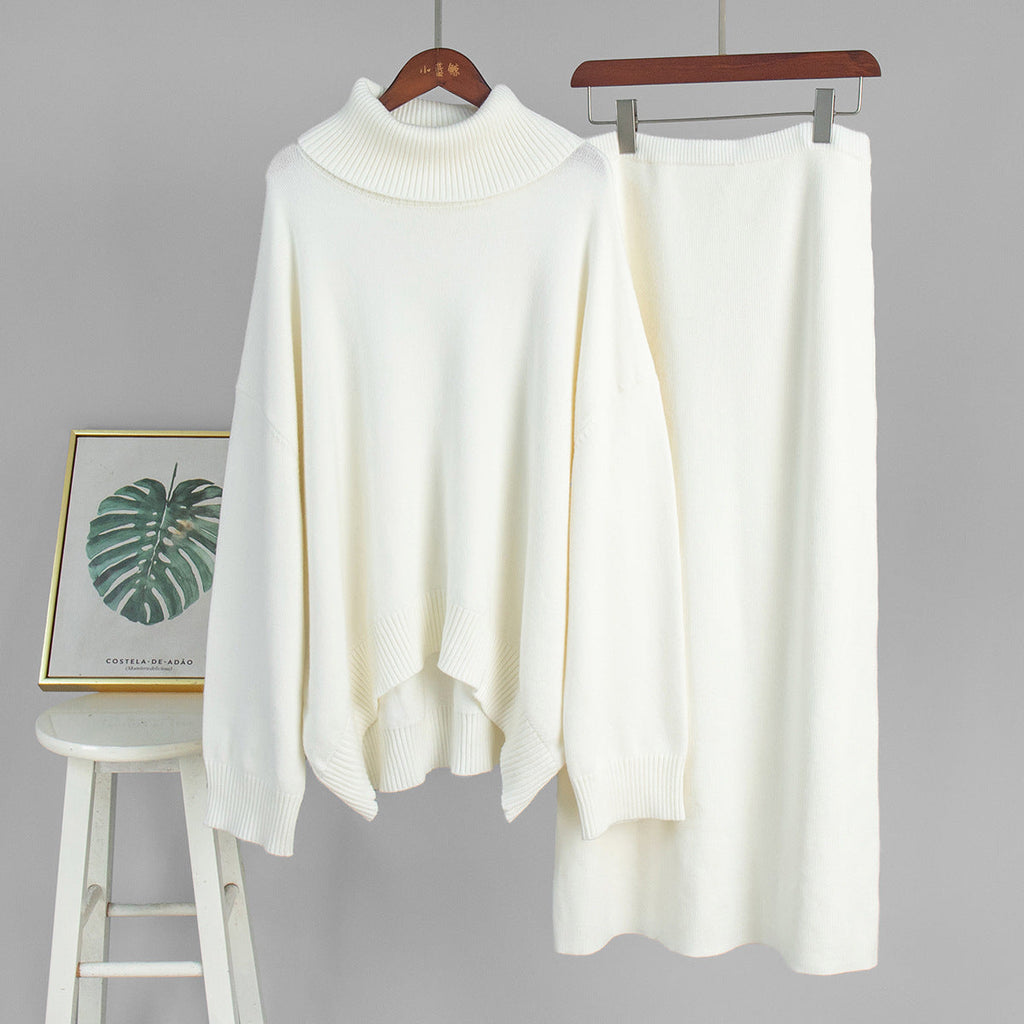 Estelle | Élégant ensemble deux pièces pull et jupe longue