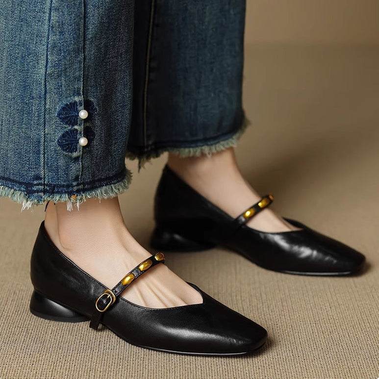 Armelle | Ballerines en cuir véritable