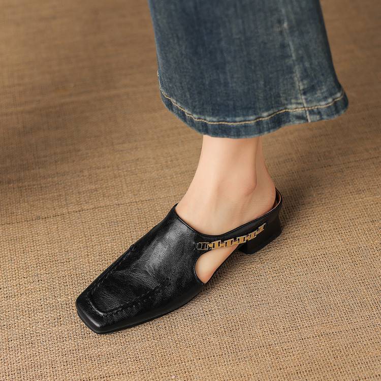 Jacinthe | Mules en cuir véritable