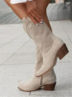 Suzanne | Bottes western à tige courte et perforations