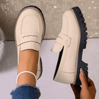 Colette | Mocassins à plateforme style écolière