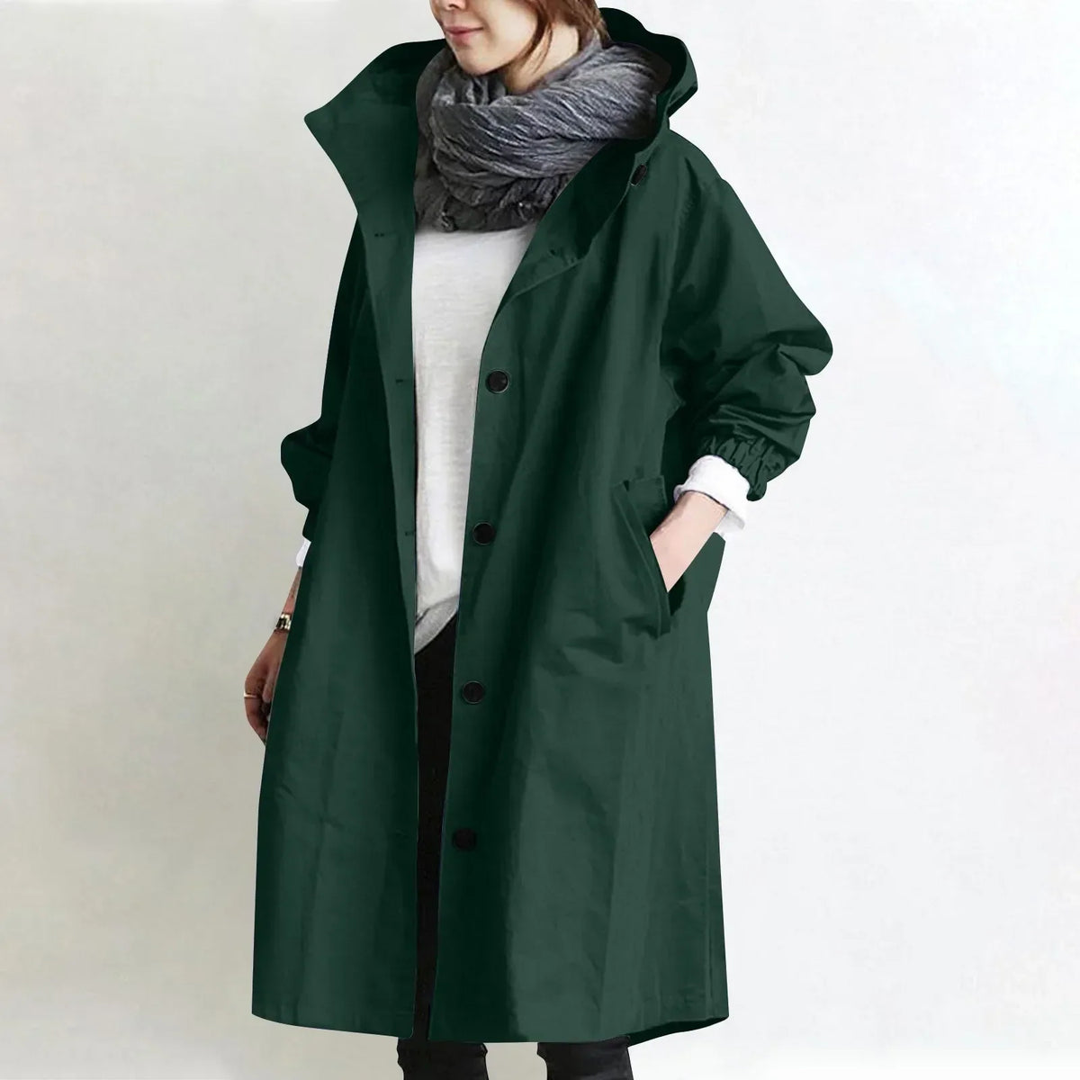 Théodora | Long trench à capuche