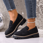 Colette | Mocassins à plateforme style écolière