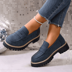 Colette | Mocassins à plateforme style écolière