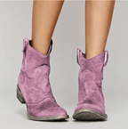 Yvette | Bottines western à surpiqûres et ligne sculpturale épurée