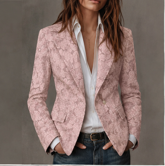 Gabrielle | Blazer ajusté en jacquard de cachemire