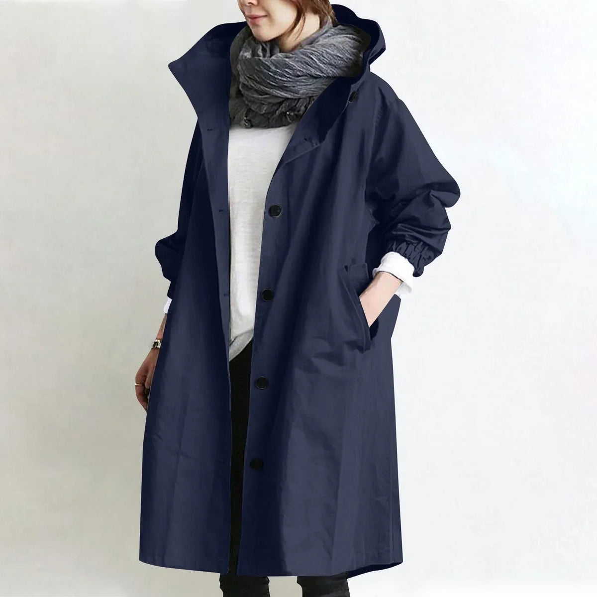 Théodora | Long trench à capuche