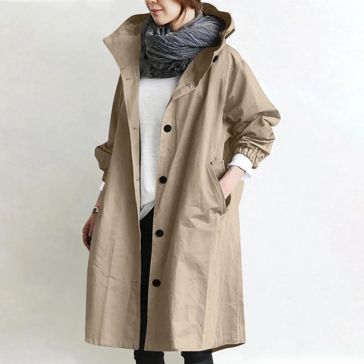Théodora | Long trench à capuche