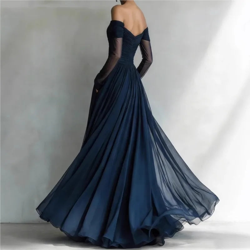 Éléonore | Robe longue épaules dénudées