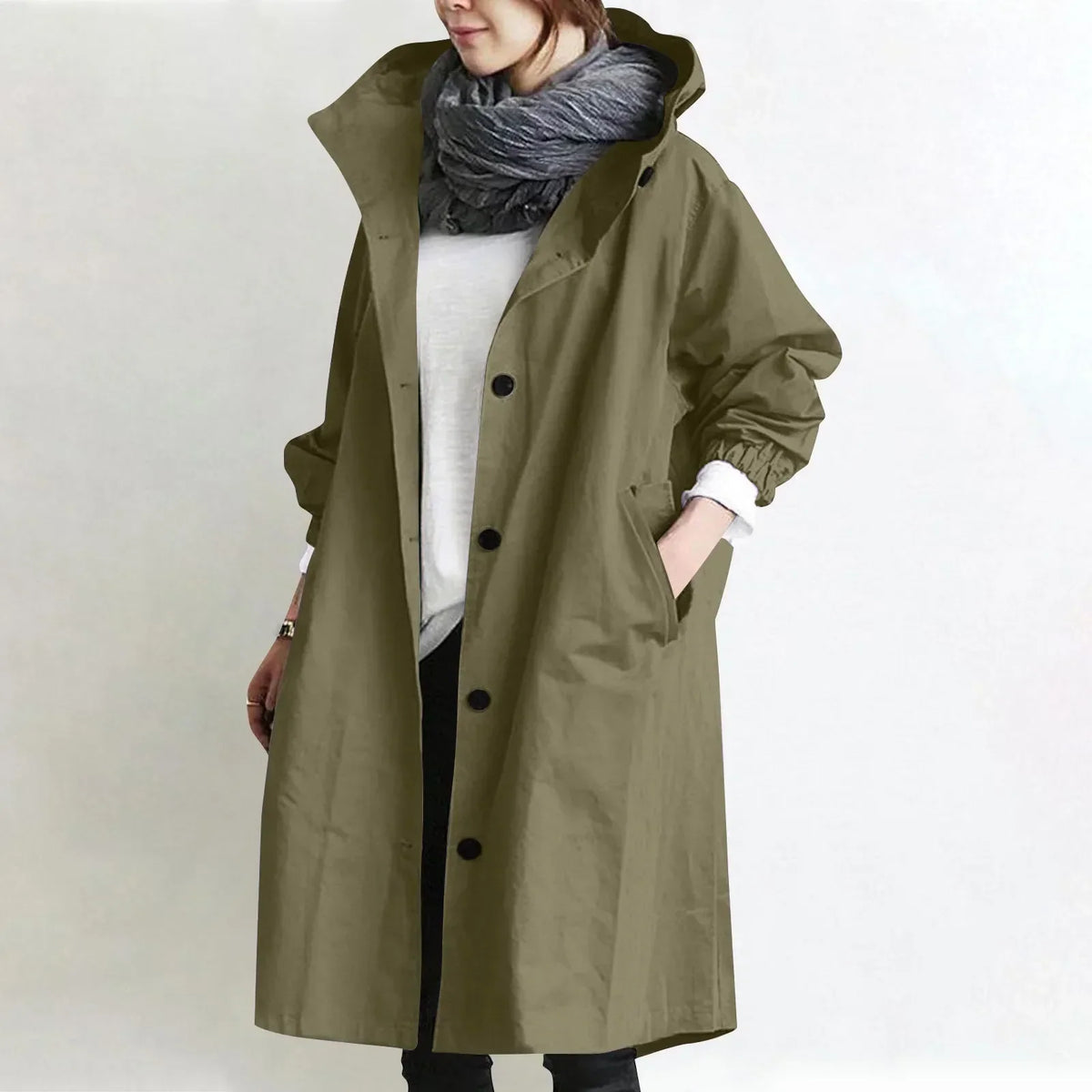 Théodora | Long trench à capuche