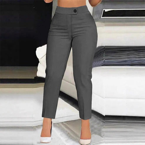 Juana | Pantalón de mujer tobillero de talle alto y corte cigarette