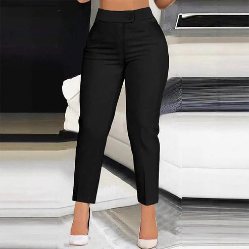 Juana | Pantalón de mujer tobillero de talle alto y corte cigarette