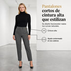 Juana | Pantalón de mujer tobillero de talle alto y corte cigarette