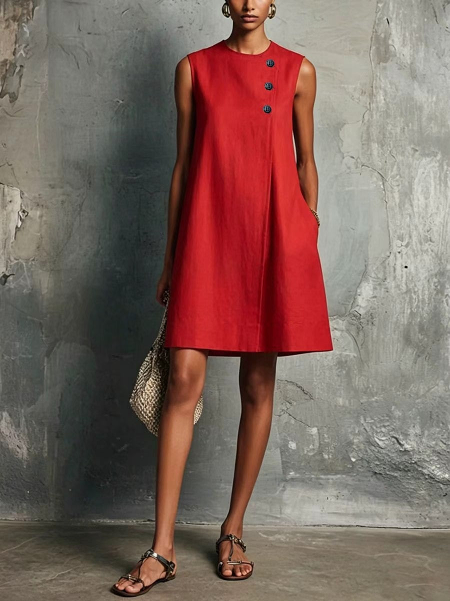 Ingrid | Vestido clásico con botones frontales