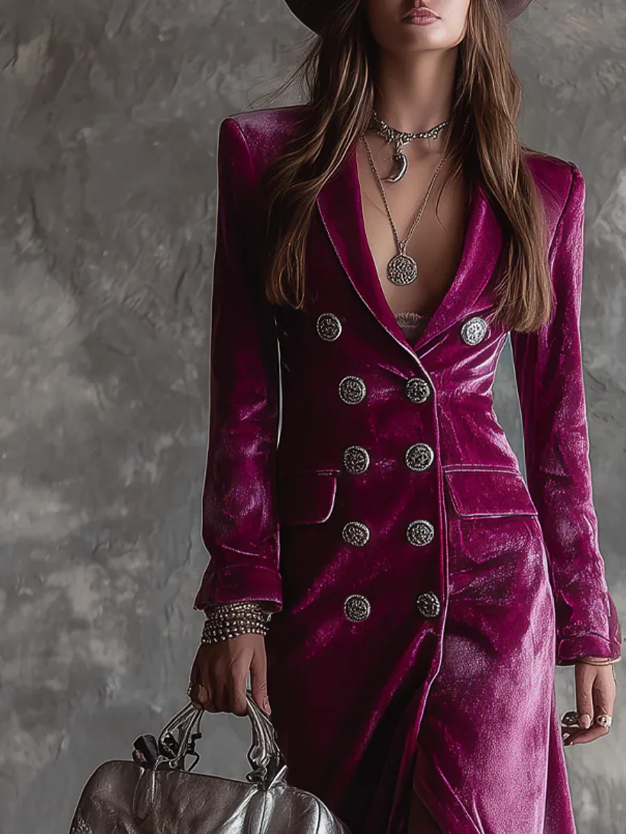 Victoire | Robe blazer en velours