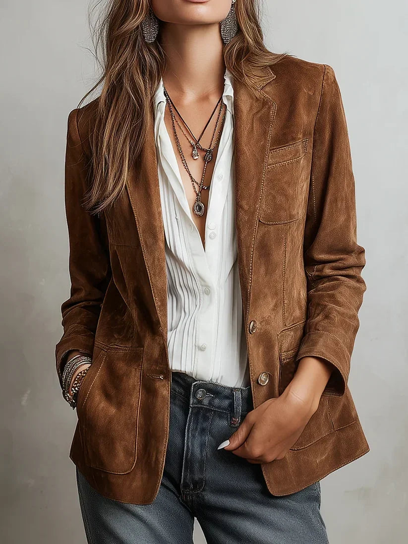Christine | Blazer vintage marron