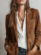 Christine | Blazer vintage marron