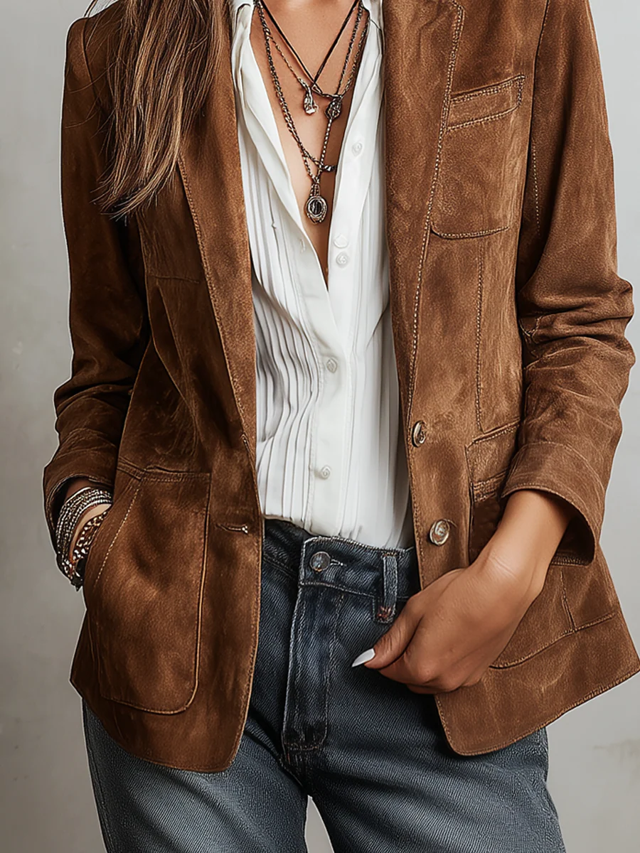 Ninon | Blazer vintage marron