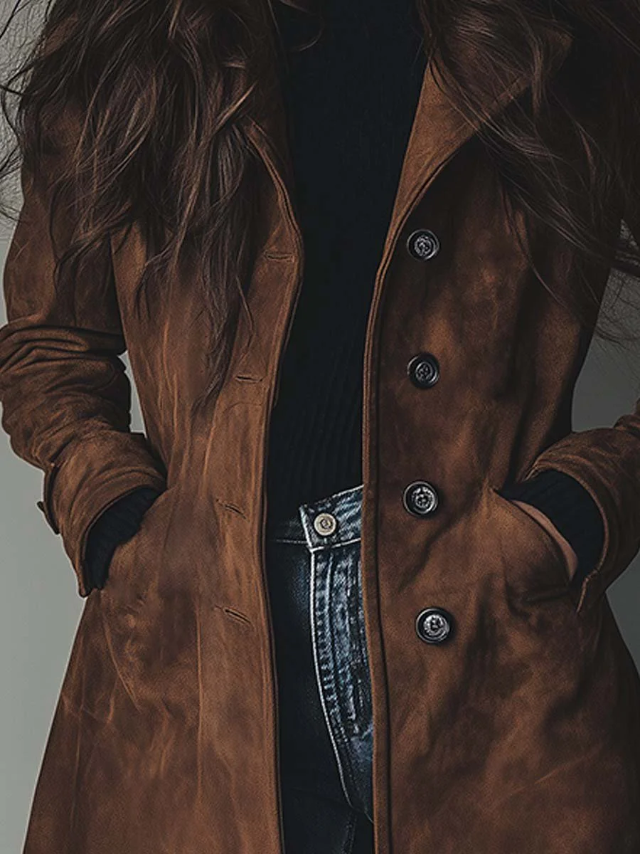 Ysaline | Trench vintage en daim